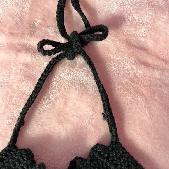 Handmade crochet sunflower halter top - Picture 7 of 7